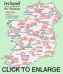 Map of Ireland 1100
